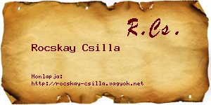 Rocskay Csilla névjegykártya