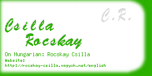 csilla rocskay business card